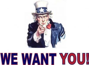 Uncle Sam saying "We Want You!"